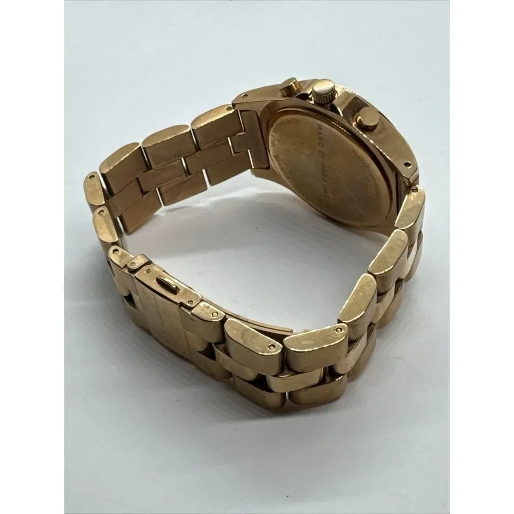 Marc Jacobs Blade MBM3102 Women's Stainless Steel Analog Gold Dial Watch JNA738